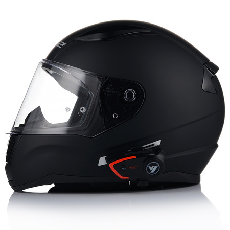 KASK MOTOCYKLOWY LS2 FF353 RAPID II CZARNY MATT + INTERKOM VITO BLUETOOTH