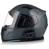 KASK MOTOCYKLOWY | VITO DUOMO | SZARY POŁYSK + INTERKOM 1ST BLUETOOTH