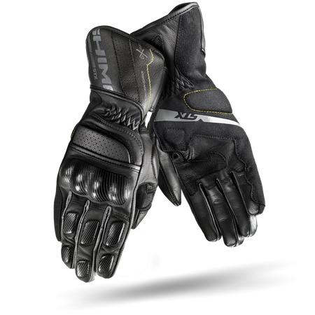 RĘKAWICE MOTOCYKLOWE | SHIMA STX BLACK | MĘSKIE SKÓRZANE DŁUGIE + GRATIS