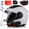 OTWARTY KASK MOTOCYKLOWY LS2 OF616 II BIAŁY POŁYSK + INTERKOM BLUETOOTH