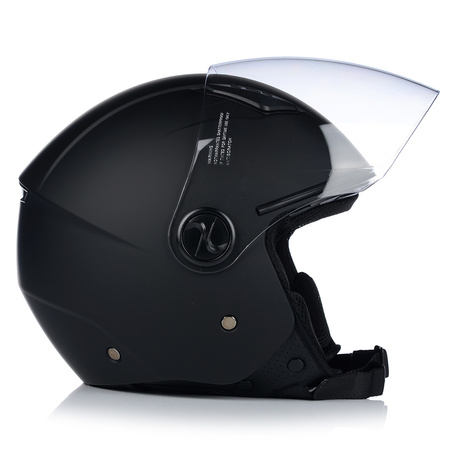 KASK MOTOCYKLOWY OTWARTY | VITO BRAVO | CZARNY MAT SKUTER CHOPPER ECE 22.06