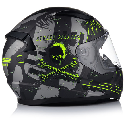 KASK MOTOCYKLOWY LS2 FF353 RAPID II PIRATES ECE 22.06 + CIEMNA SZYBA