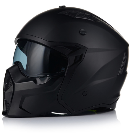 KASK MOTOCYKLOWY 4w1 VITO PREDATOR MATT ODPINANA SZCZĘKA + DASZEK + 2xSZYBA