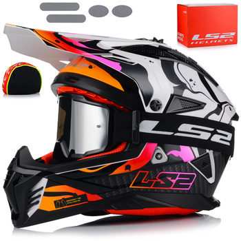 KASK MOTOCYKLOWY | LS2 MX708 FAST II + GOGLE | LEKKI ENDURO CROSS QUAD ATV