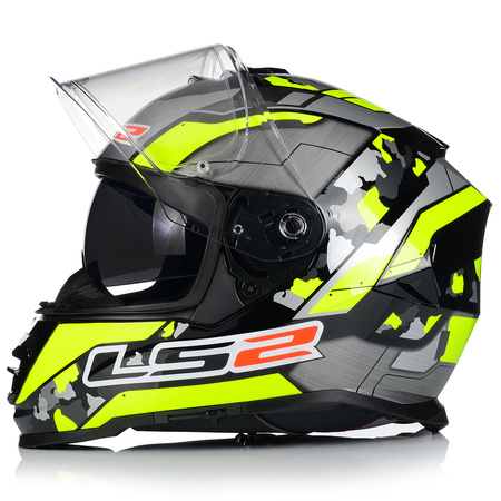 KASK MOTOCYKLOWY LS2 FF800 STORM II CYBORG + PINLOCK + BLENDA ECER 22.06
