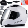 KASK MOTOCYKLOWY LS2 FF353 RAPID II BIAŁY POŁYSK ECE 22.06 + LUSTRZANA SZYBA