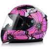 KASK MOTOCYKLOWY LS2 FF353 RAPID II POPPIES DAMSKI RÓŻOWY + LUSTRZANA SZYBA