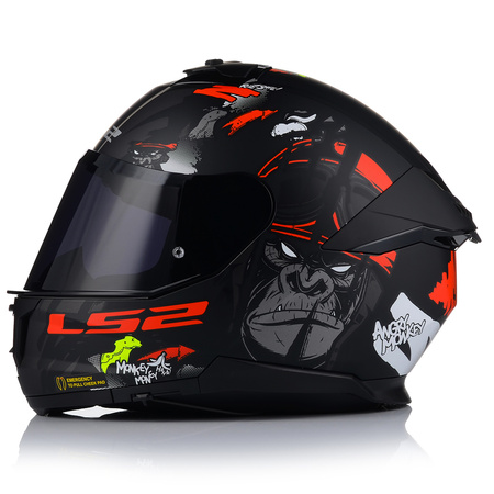 KASK MOTOCYKLOWY LS2 FF808 STREAM II MONKEY BLENDA + MOCNO CIEMNA SZYBA