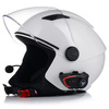 KASK MOTOCYKLOWY OTWARTY VITO UNO BIAŁY POŁYSK SKUTER CHOPPER + INTERKOM