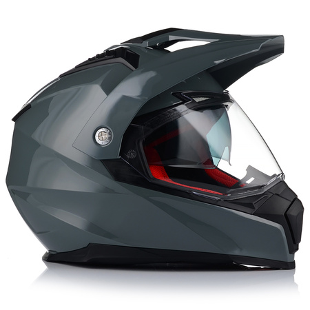 KASK MOTOCYKLOWY VITO MOLINO GREY ENDURO CROSS QUAD ATV + INTERKOM + BLENDA 2XL