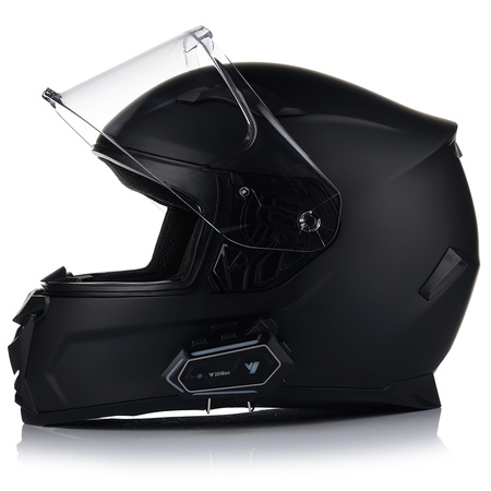 KASK MOTOCYKLOWY | VITO DUOMO | CZARNY MATT + INTERKOM 1ST BLUETOOTH