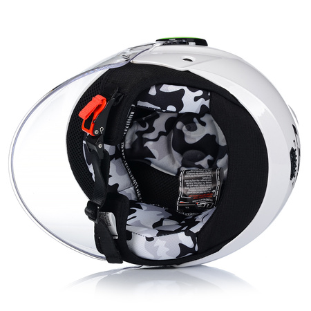 KASK MOTOCYKLOWY OTWARTY DLA DZIECI LS2 OF602 FUNNY NA SKUTER MOTOR ECE22-05
