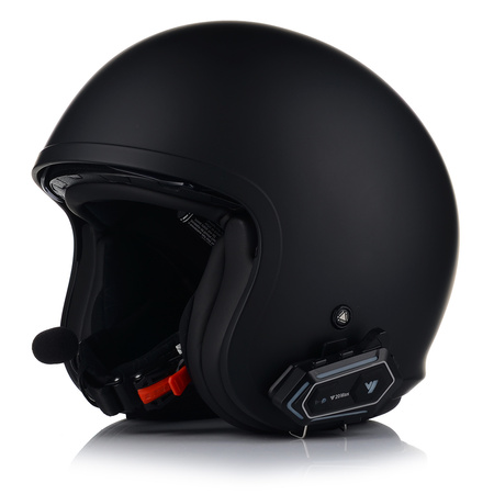 KASK MOTOCYKLOWY LS2 OF599 SPITFIRE MATT BLACK + INTERKOM 1ST BLUETOOTH