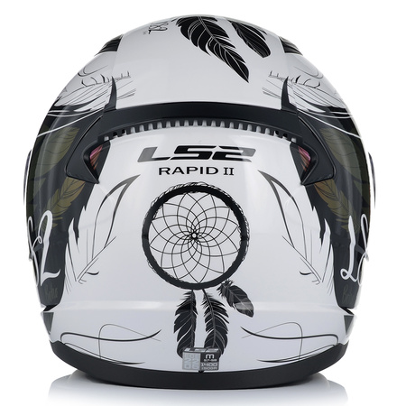 KASK MOTOCYKLOWY LS2 FF353 RAPID II BOHO DAMSKI 22.06 + TĘCZOWA SZYBA