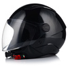 KASK MOTOCYKLOWY OTWARTY | VITO UNO | CZARNY POŁYSK SKUTER CHOPPER ECE 22.06
