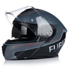 KASK MOTOCYKLOWY | VITO FURIO GREY MAT | BIAŁY SZCZĘKOWY + PINLOCK + BLENDA XL