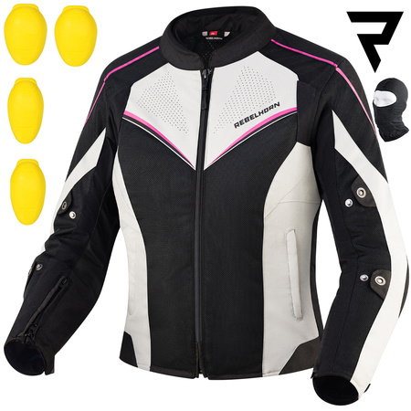 KURTKA MOTOCYKLOWA | REBELHORN HIFLOW IV | DAMSKA TEKSTYLNA WODOODPORNA + GRATISY