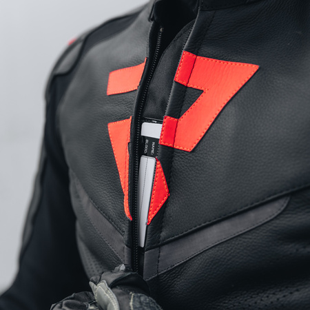 KURTKA MOTOCYKLOWA | REBELHORN FIGHTER BLACK | MĘSKA SKÓRZANA SPORT + GRATIS