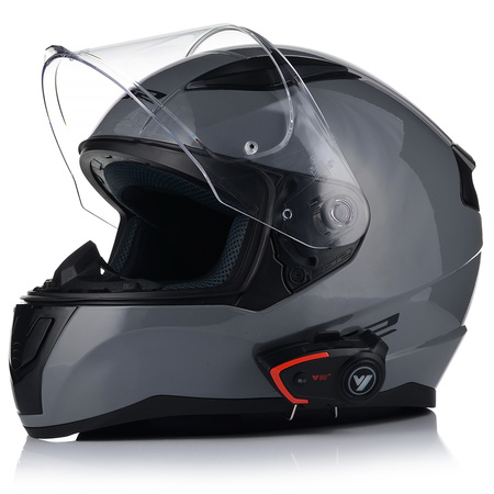 KASK MOTOCYKLOWY LS2 FF353 RAPID II NARDO GREY + INTERKOM VITO BLUETOOTH