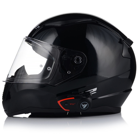 KASK MOTOCYKLOWY LS2 FF353 RAPID II CZARNY POŁYSK + INTERKOM VITO BLUETOOTH