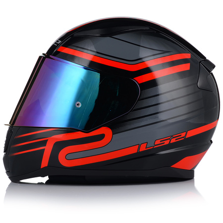 KASK MOTOCYKLOWY LS2 FF353 RAPID II CIRCUIT ECE 22.06 + TĘCZOWA SZYBA