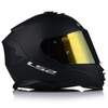 KASK MOTOCYKLOWY LS2 FF800 STORM II CZARNY MATT + ZŁOTA SZYBA LUSTRZANA