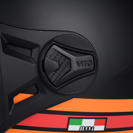 KASK MOTOCYKLOWY OTWARTY | VITO MODA RETRO MAT | SKUTER CHOPPER ECE 22.06