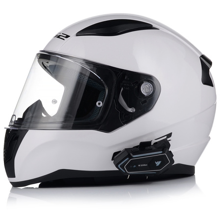 KASK MOTOCYKLOWY LS2 FF353 RAPID II BIAŁY POŁYSK + INTERKOM 1ST BLUETOOTH