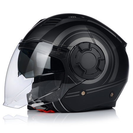 KASK MOTOCYKLOWY | VITO ISOLA | OTWARTY TITAN MATT SKUTER CHOPPER + BLENDA