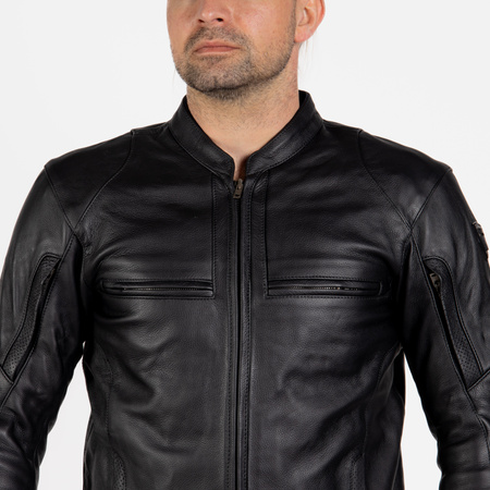 KURTKA MOTOCYKLOWA | REBELHORN RUNNER III BLK | MĘSKA SKÓRZANA + GRATISY