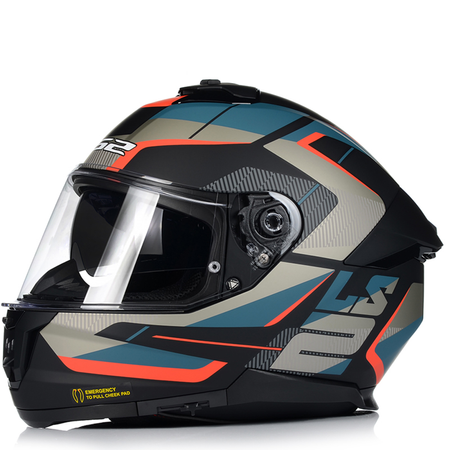 KASK MOTOCYKLOWY LS2 FF808 STREAM II ROAD KEVLAR SYSTEM PINLOCK + BLENDA