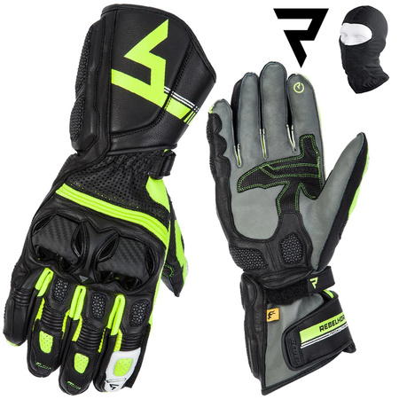 RĘKAWICE MOTOCYKLOWE | REBELHORN ST LONG | MĘSKIE DŁUGIE SKÓRZANE + GRATISY