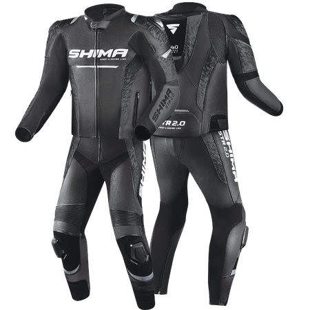 SPODNIE MOTOCYKLOWE | SHIMA STR 2.0 | MĘSKIE SKÓRZANE SPORTOWE + GRATISY