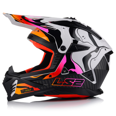 KASK MOTOCYKLOWY LS2 MX708 FAST II WASH BIAŁY LEKKI ENDURO CROSS QUAD ATV