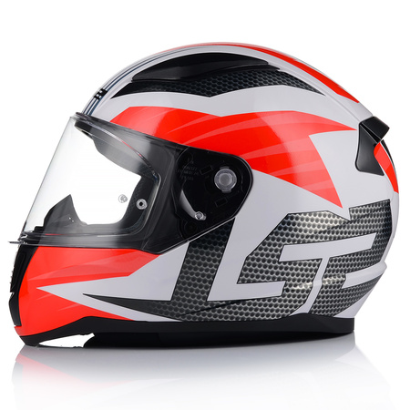 KASK MOTOCYKLOWY LS2 FF353 RAPID II GRID CZERWONY SYSTEM PINLOCK ECER 22.06