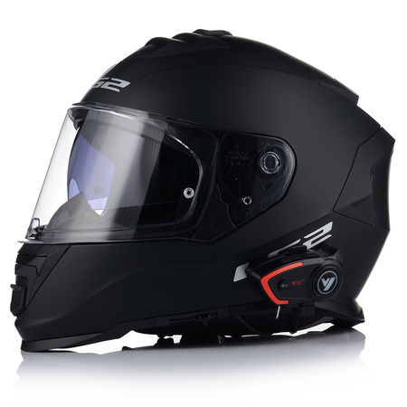 KASK MOTOCYKLOWY LS2 FF800 STORM II CZARNY MATT + INTERKOM VITO BLUETOOTH