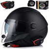 KASK MOTOCYKLOWY OTWARTY VITO SARENTA Z BLENDĄ + INTERKOM VITO BLUETOOTH