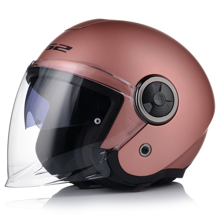 OTWARTY KASK MOTOCYKLOWY LS2 OF620 DAMSKI RÓŻOWY ŚLICZNY 22.06 + BLENDA