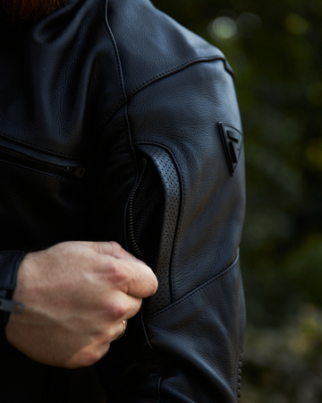 KURTKA MOTOCYKLOWA | REBELHORN RUNNER III TFL | MĘSKA SKÓRZANA + GRATISY