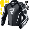 KURTKA MOTOCYKLOWA | REBELHORN REBEL BLK/WHT| MĘSKA SKÓRZANA GARB + GRATISY