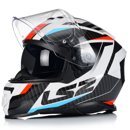 KASK MOTOCYKLOWY LS2 FF800 STORM II RACER + PINLOCK + BLENDA ECER 22.06