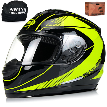 INTEGRALNY KASK MOTOCYKLOWY ZAMKNIĘTY NA MOTOR SKUTER AWINA POŁYSK 