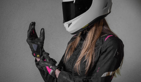 RĘKAWICE MOTOCYKLOWE | SHIMA RUSH LADY | KRÓTKIE DAMSKIE SKÓRA + GRATIS