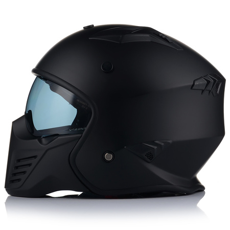KASK MOTOCYKLOWY | VITO BRUZANO MAT | OTWARTY + ODPINANA SZCZĘKA + BLENDA