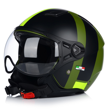 KASK MOTOCYKLOWY OTWARTY | VITO MODA RETRO MAT | SKUTER CHOPPER ECE 22.06