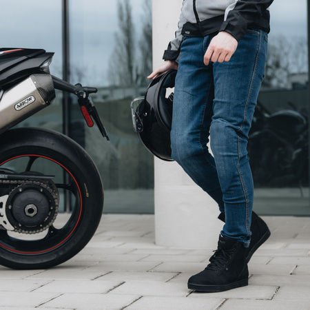 SPODNIE MOTOCYKLOWE | OZONE STRIKER SLIM FIT | MĘSKIE JEANSY BLUE + GRATIS