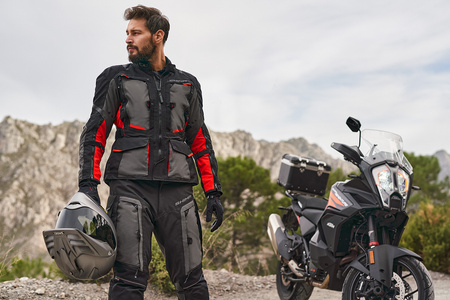 KURTKA MOTOCYKLOWA | SHIMA HERO 2.0 RED | MĘSKA TURYSTYCZNA DŁUGA + GRATIS