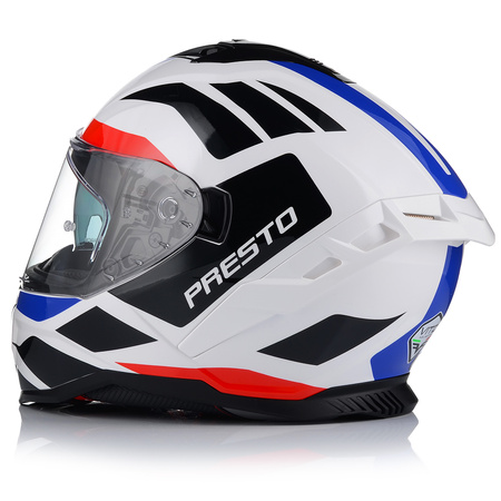KASK MOTOCYKLOWY | VITO PRESTO | BIAŁY INTEGRALNY SYSTEM PINLOCK + BLENDA
