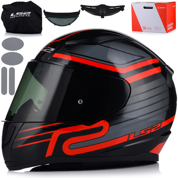 KASK MOTOCYKLOWY LS2 FF353 RAPID II CIRCUIT ECE 22.06 + PRZYCIEMNIANA SZYBA