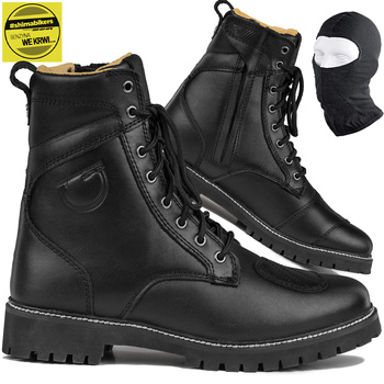 BUTY MOTOCYKLOWE | SHIMA THOMSON BLACK | DAMSKIE SKÓRZANE STYLOWE + GRATISY